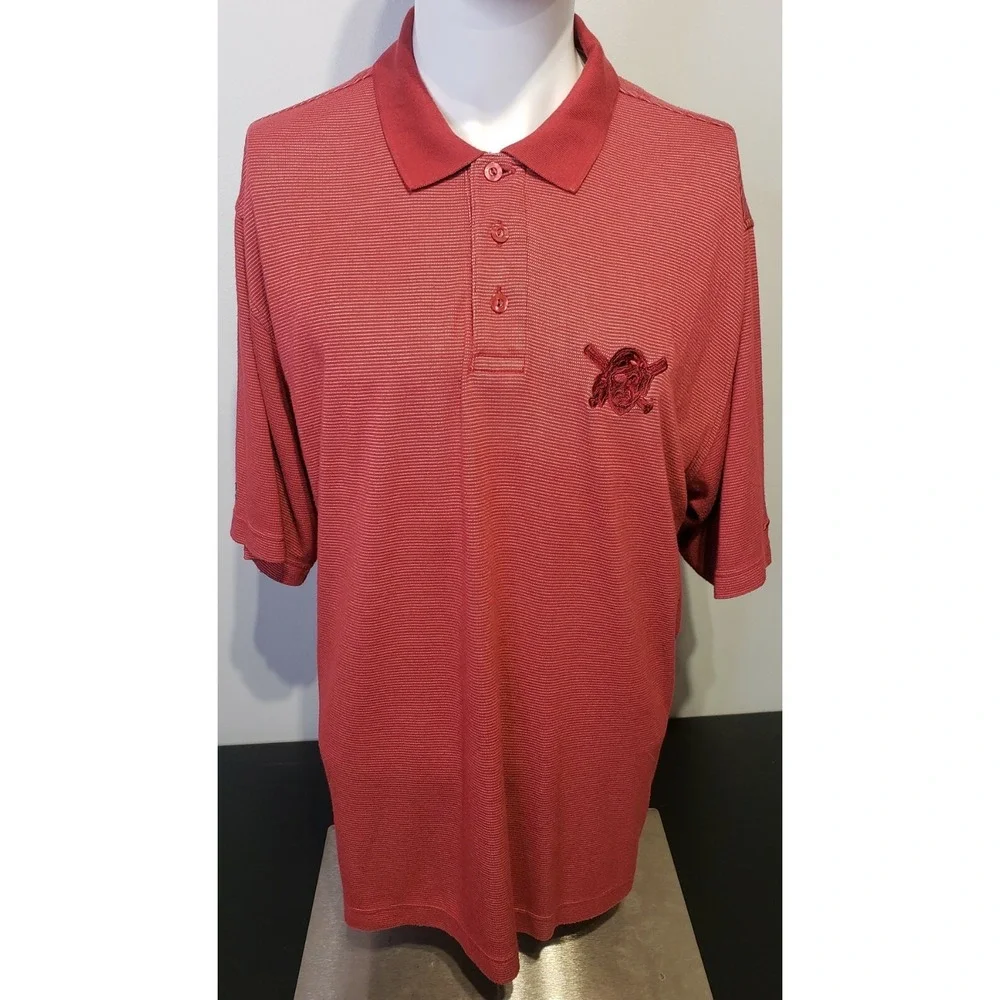 Nike Baseball Dri-Fit Pittsburgh Pirates Men's XL Red Performance Polo‎ Shirt